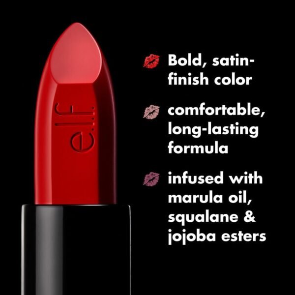 e.l.f. Seriously Satin in Nectar LIPSTICK Tilbury Pillow Talk dupe - Image 6